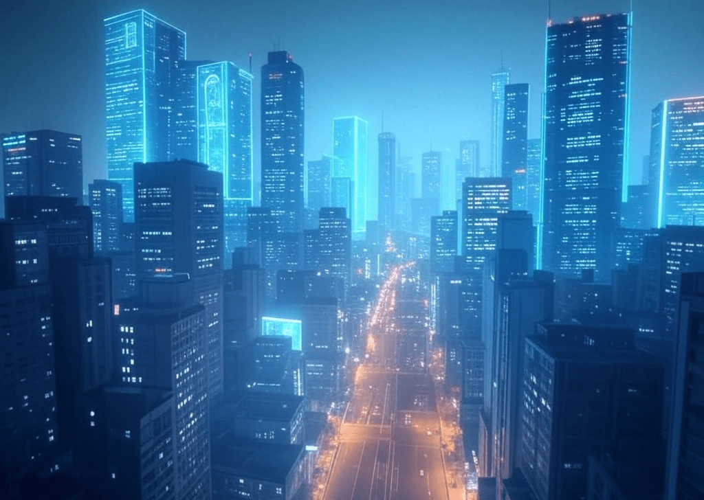 cyberpunk metacity of Helstalgia in the metaverse. the synthwave city of the internet and LitRPGs